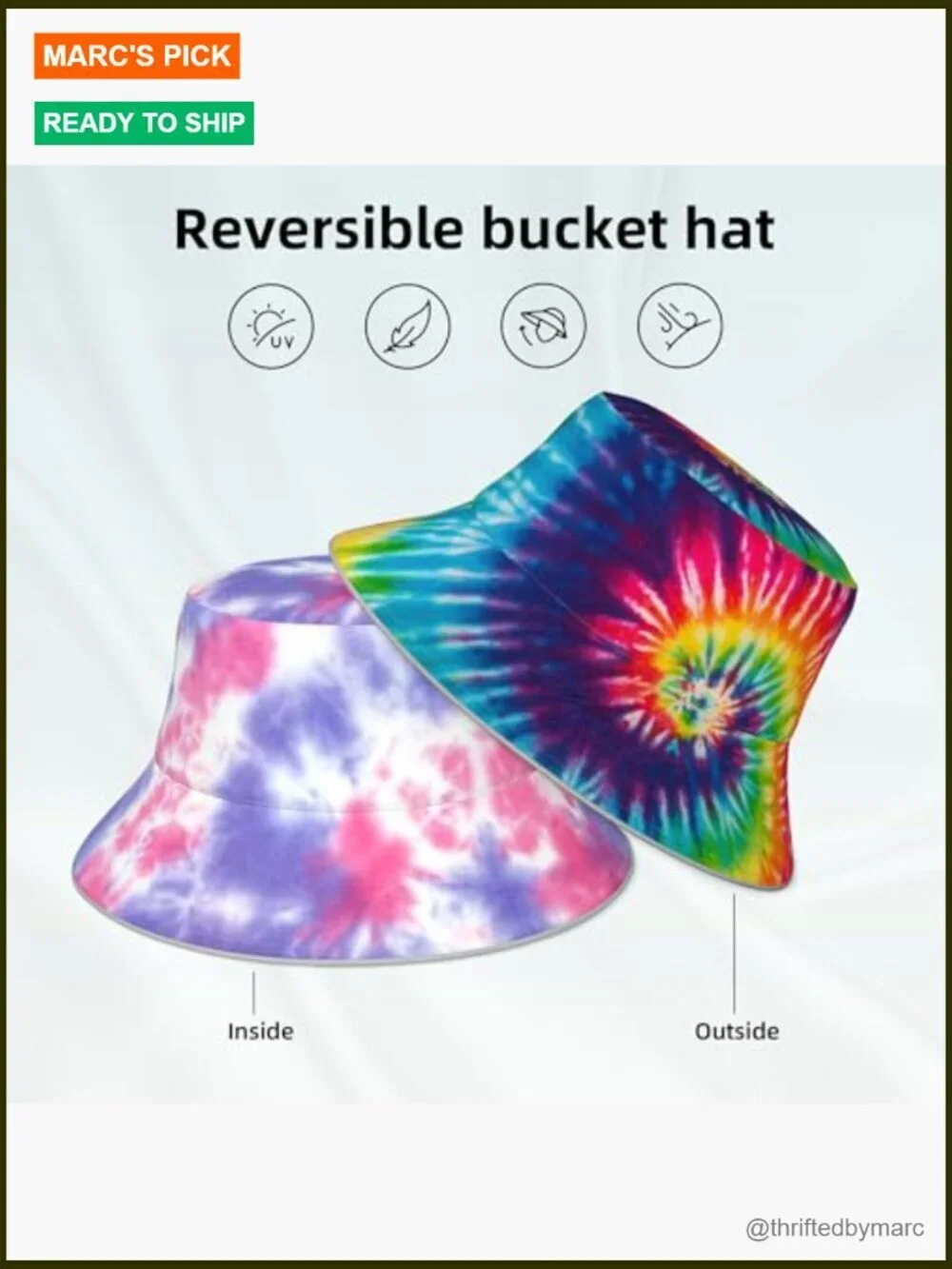 Reversible Bucket Hat Sun Protection Fisherman Hat Unisex
